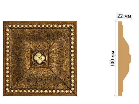 Вставка цветная DECOMASTER D209-43 (100*100*22мм)