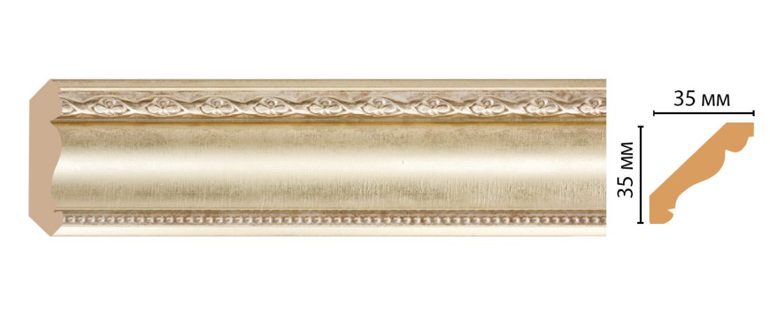 Плинтус потолочный DECOMASTER 155S-937 (35*35*2400мм)